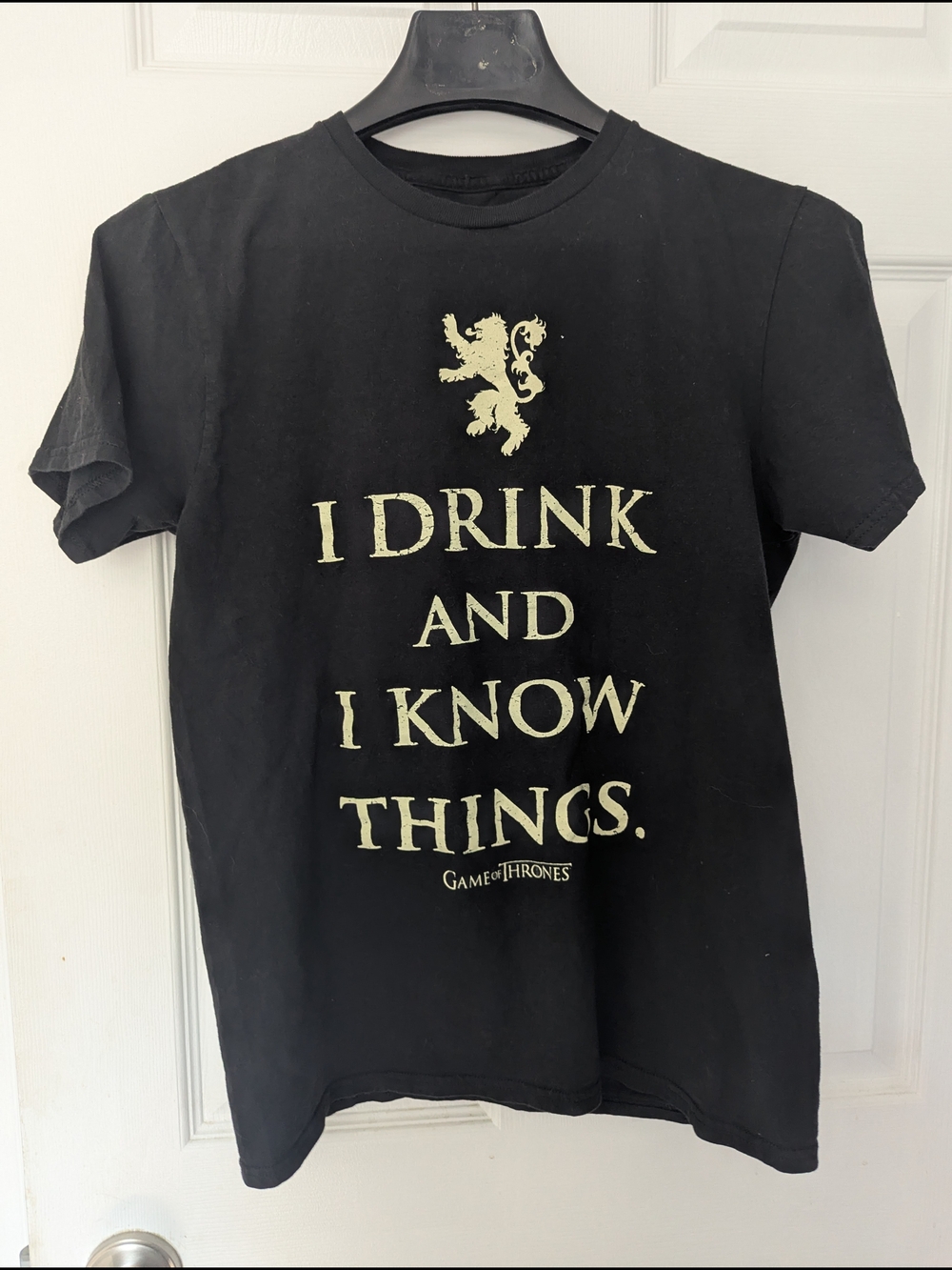 Game of Thrones "I Drink and I Know Things" Black Graphic Tee